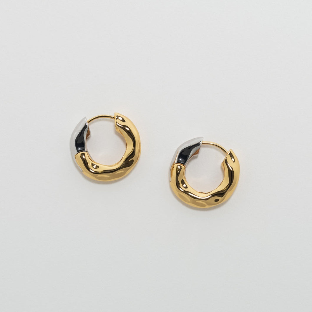 Wavy Chunky Hoops in 3/4 Gold